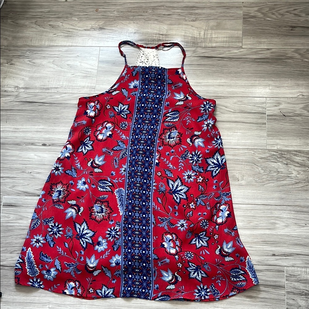 Blue Rair Red and Blue Halter Sundress